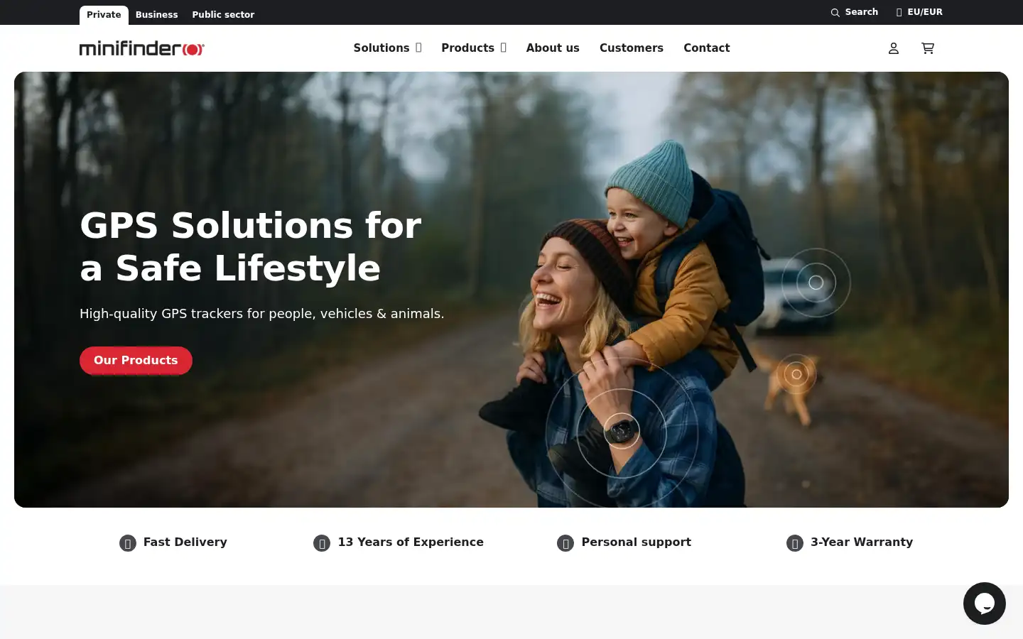 Screenshot of minifinder.com