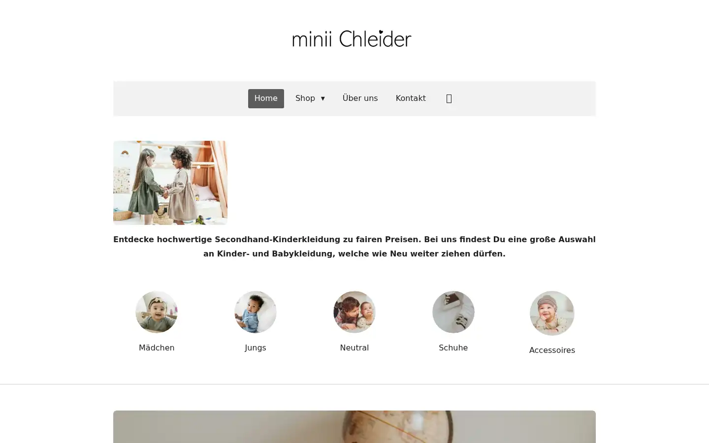 Screenshot of minii-chleider.ch