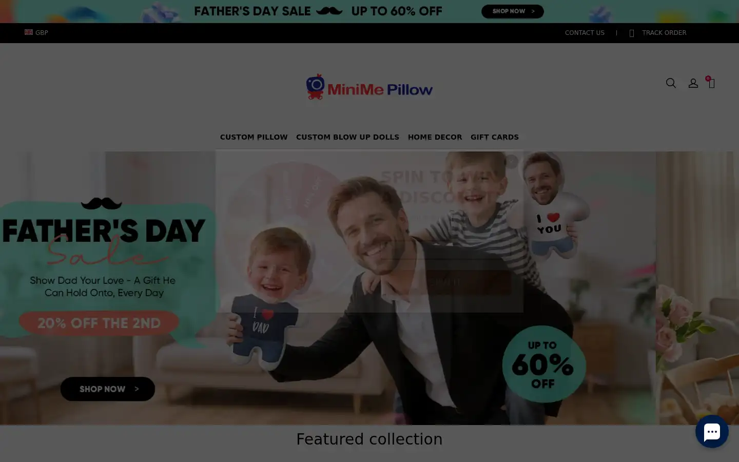 Screenshot of minimepillow.co.uk