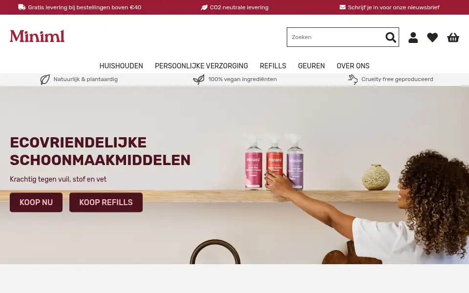 Screenshot of minimlrefills.nl