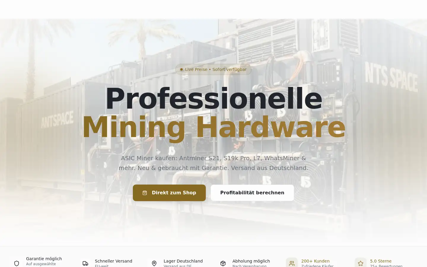 Screenshot of mining-technologies.de