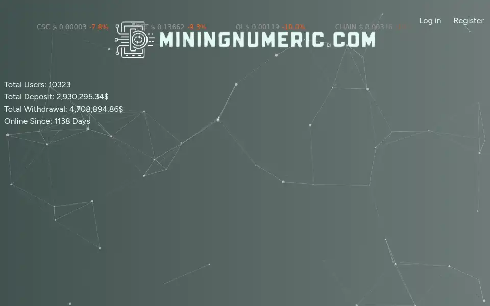 Screenshot of miningnumeric.com