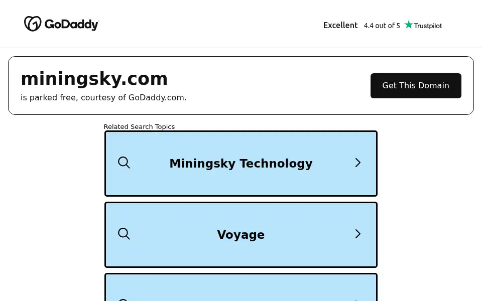 Screenshot of miningsky.com