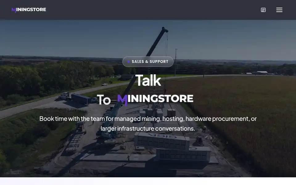 Screenshot of miningstore.com