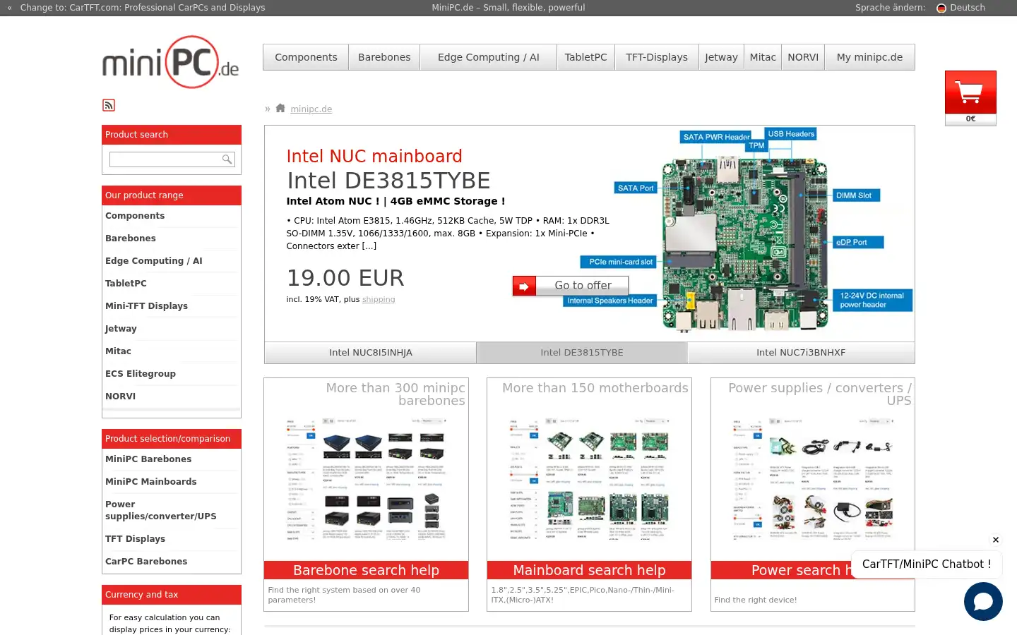Screenshot of minipc.de