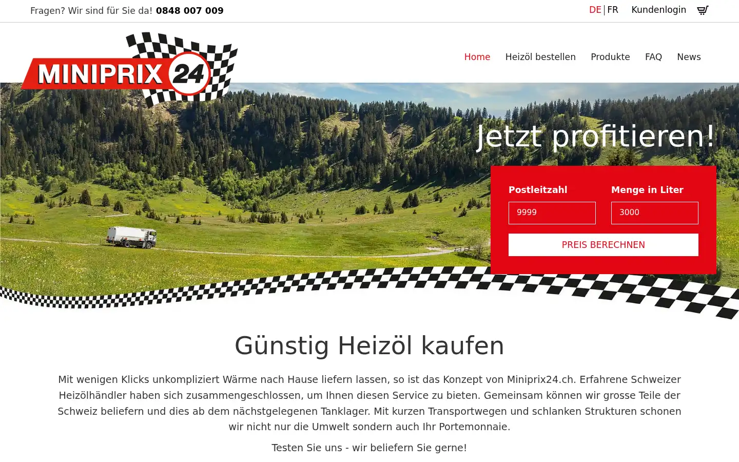 Screenshot of miniprix24.ch