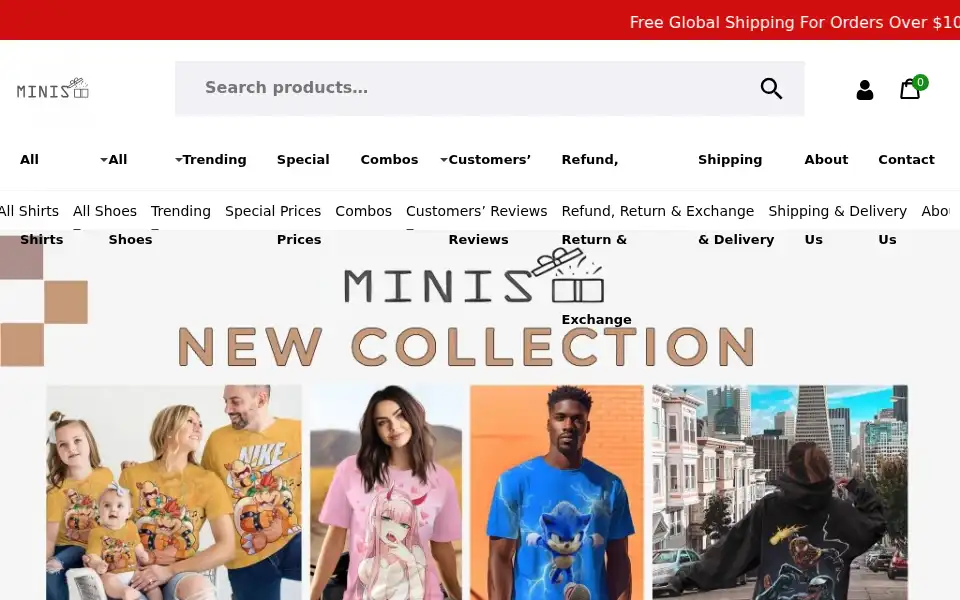Screenshot of minisgiftshop.com