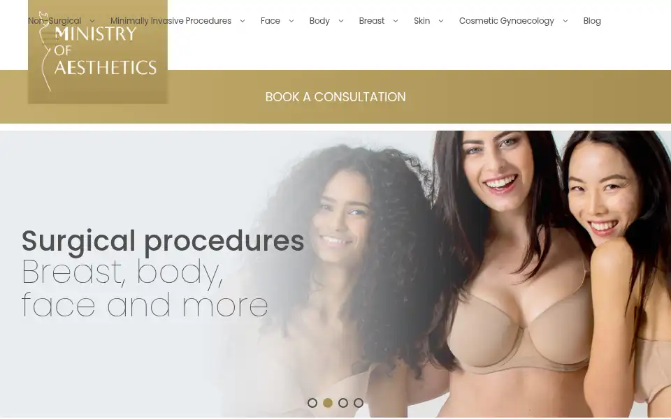 Screenshot of ministryofaesthetics.co.uk