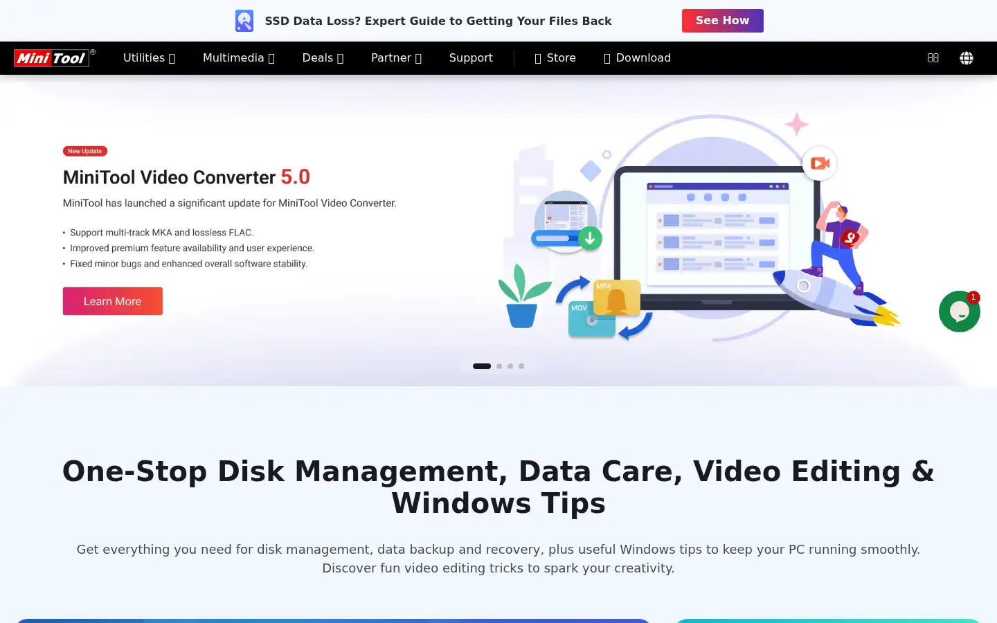 Screenshot of minitool.com