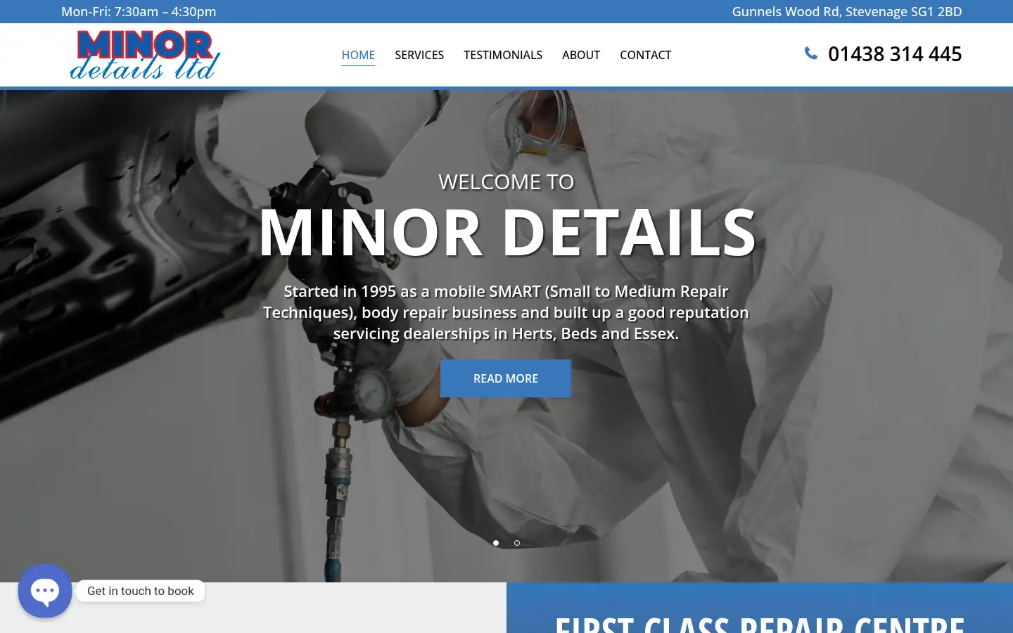 Screenshot of minordetails.co.uk