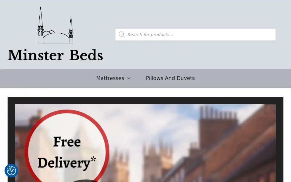 Screenshot of minsterbeds.co.uk