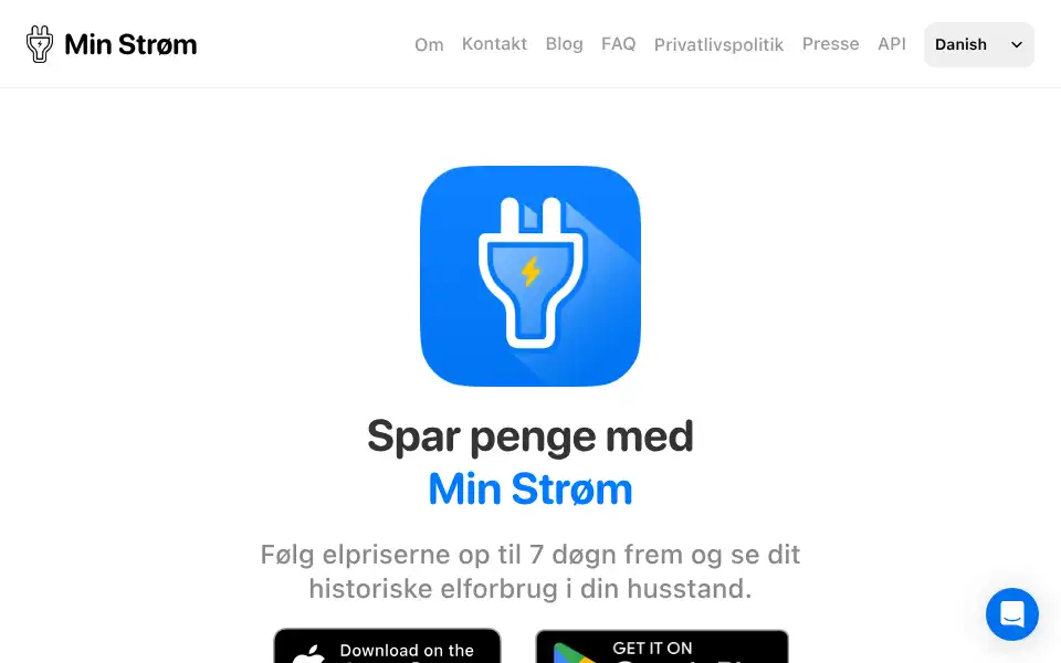 Screenshot of minstroem.app