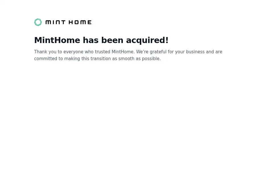 Screenshot of minthome.com