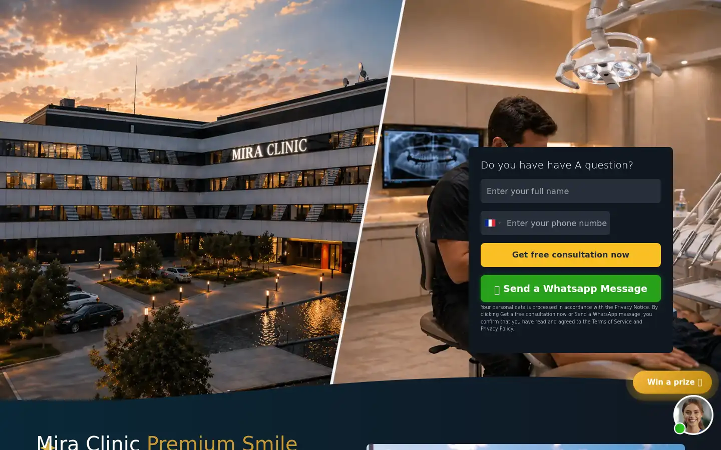 Screenshot of mira-clinic.net