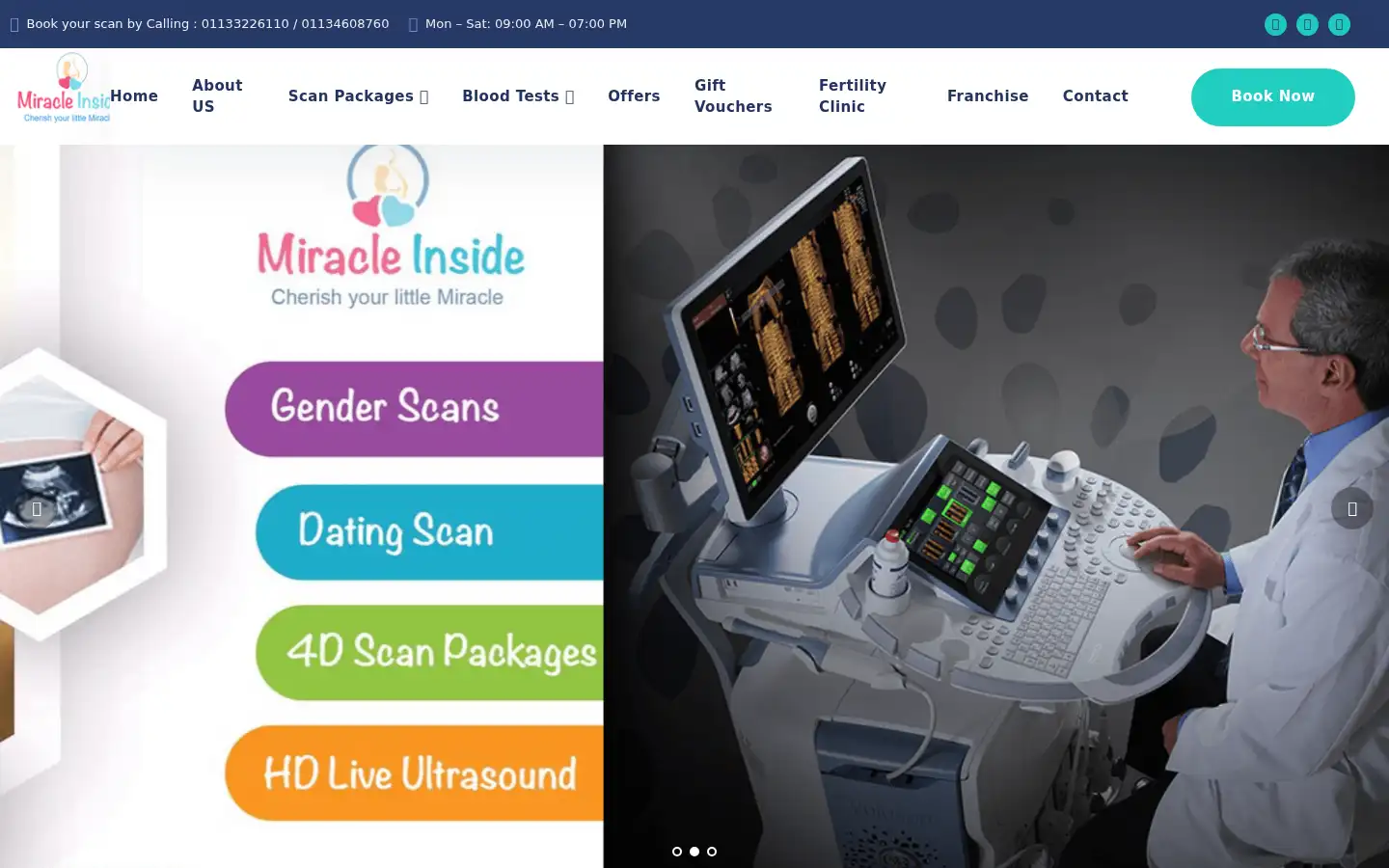 Screenshot of miracleinside.com