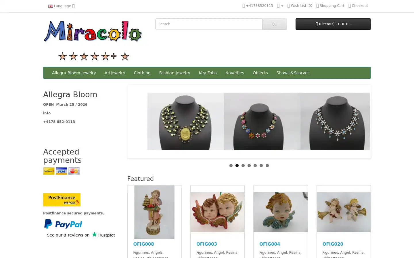 Screenshot of miracolo-bloom.com
