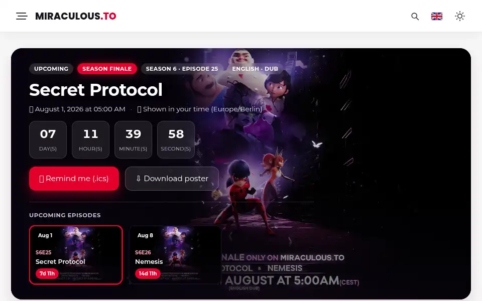 Screenshot of miraculous.to