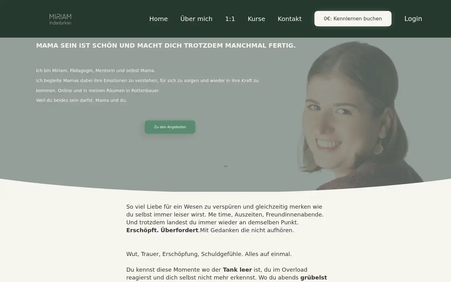 Screenshot of miriamindenbirken.de
