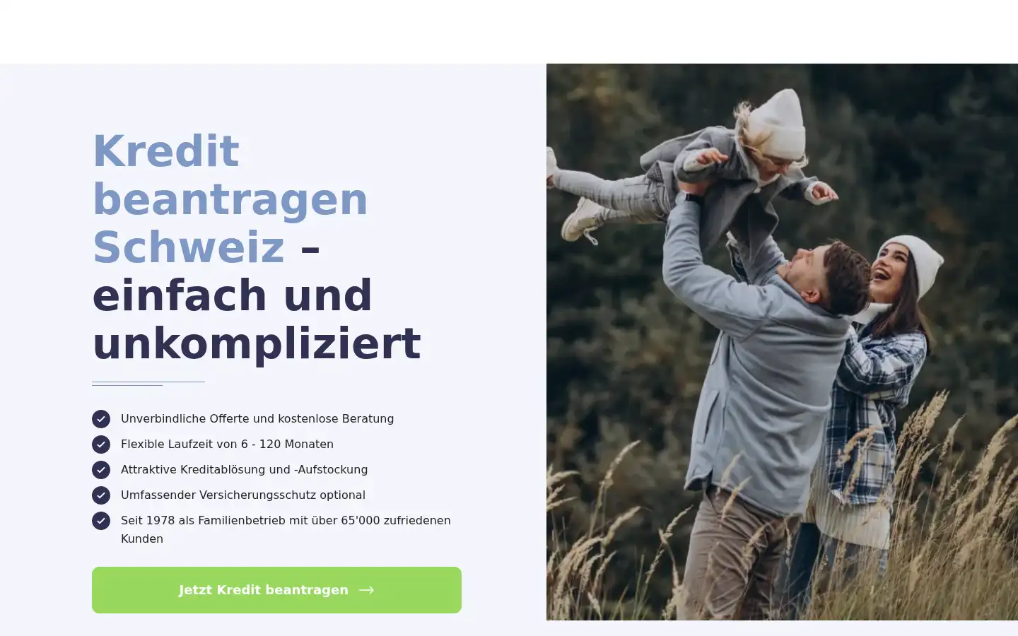Screenshot of miro-kredit.ch