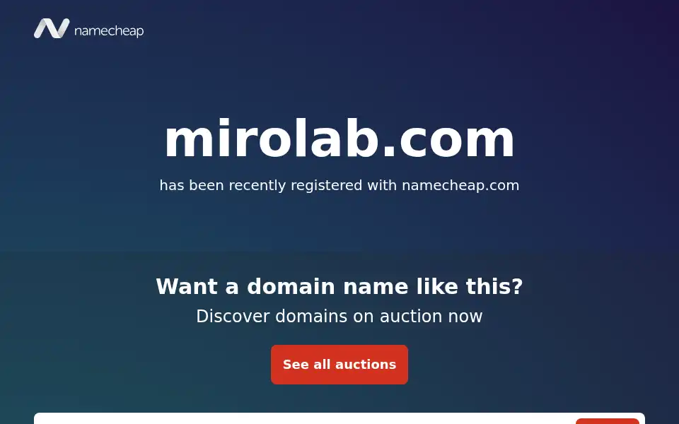 Screenshot of mirolab.com