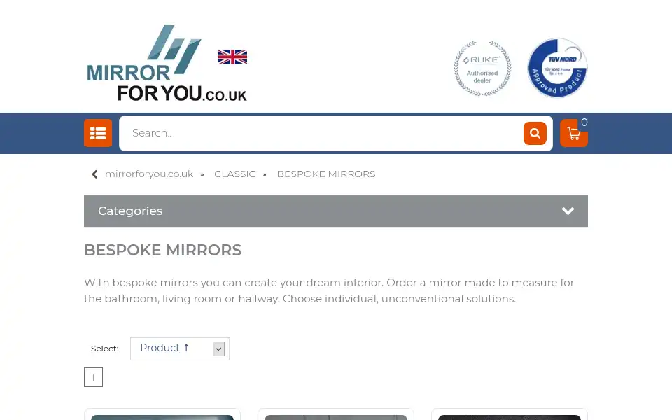Screenshot of mirrorforyou.co.uk