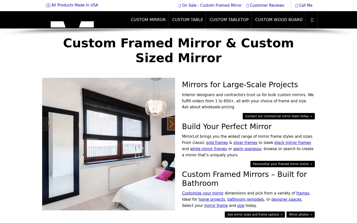Screenshot of mirrorlot.com