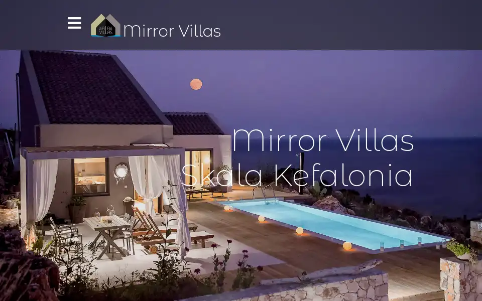 Screenshot of mirrorvillas.com