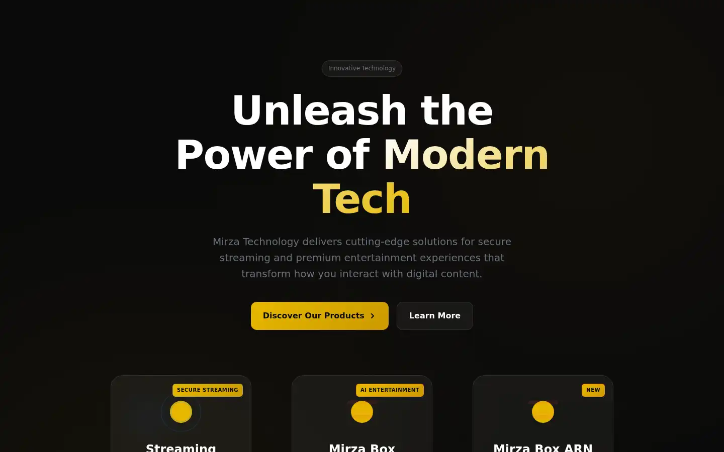 Screenshot of mirzatechnology.nl