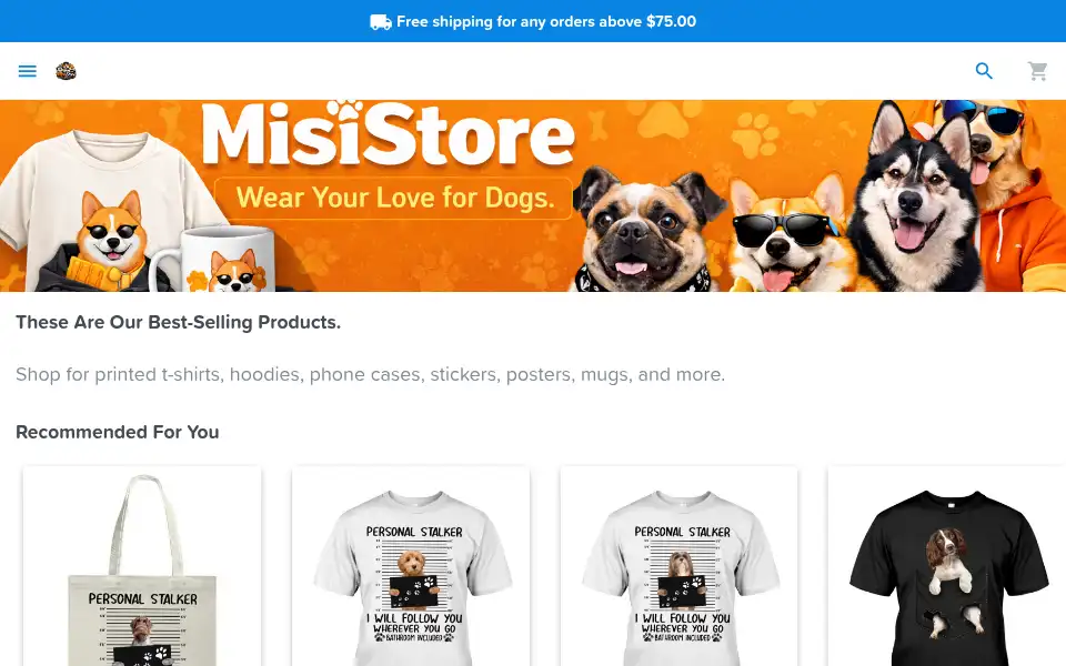 Screenshot of misistore.com