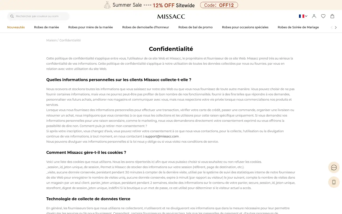Screenshot of missacc.co.uk