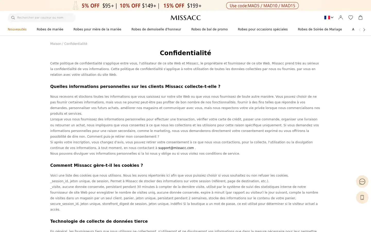 Screenshot of missacc.com