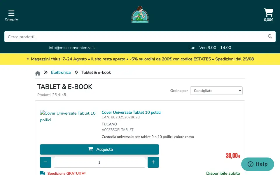 Screenshot of missconvenienza.it