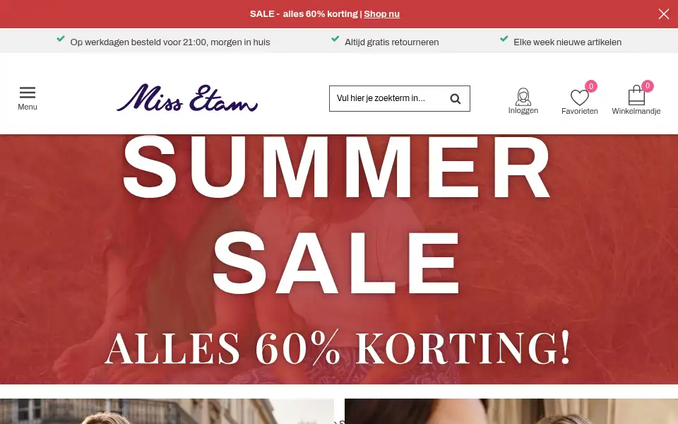 Screenshot of missetam.nl