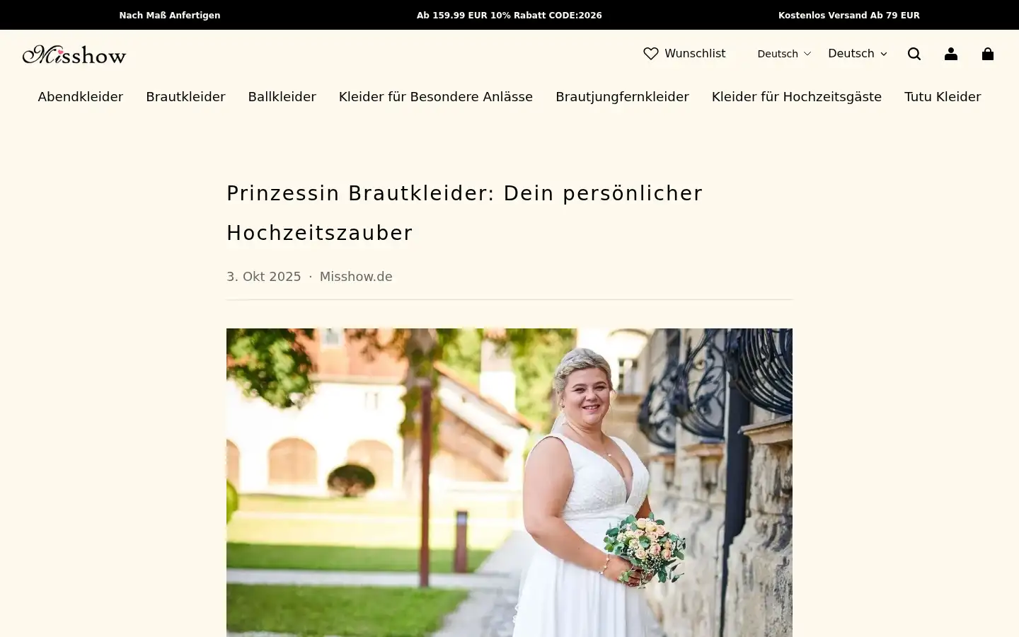 Screenshot of misshow.de