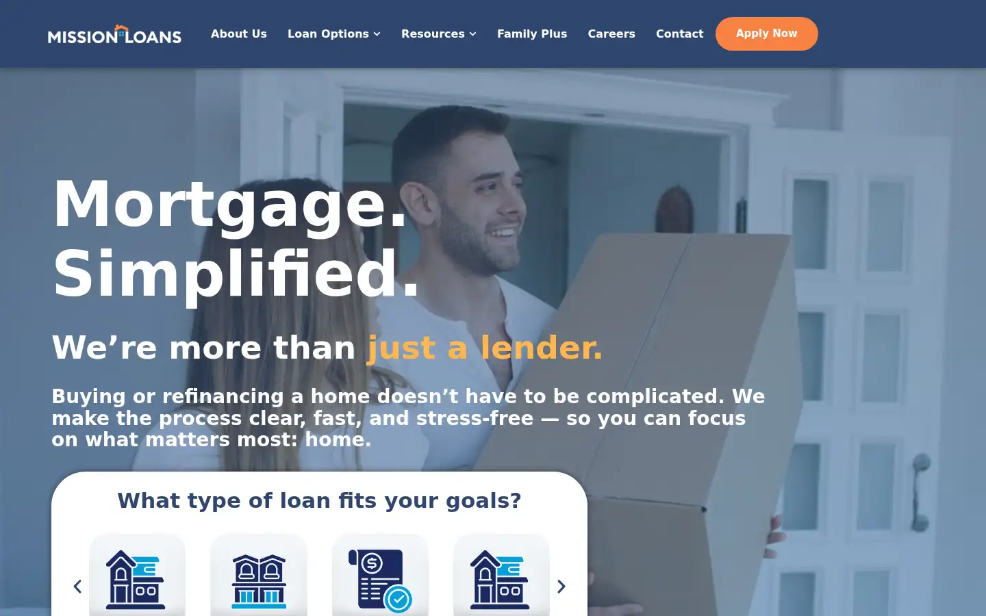 Screenshot of missionloans.com