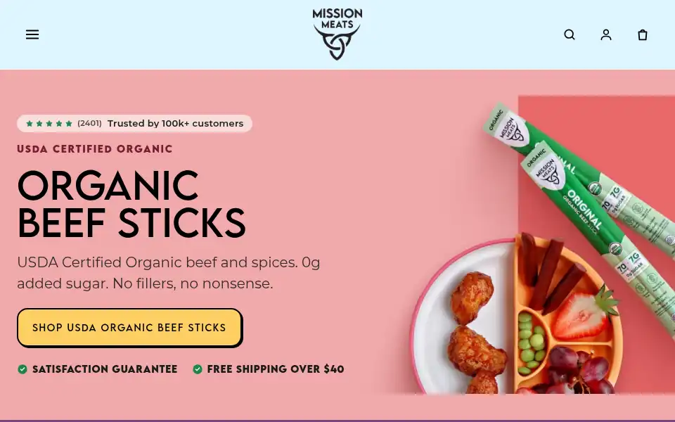 Screenshot of missionmeats.co