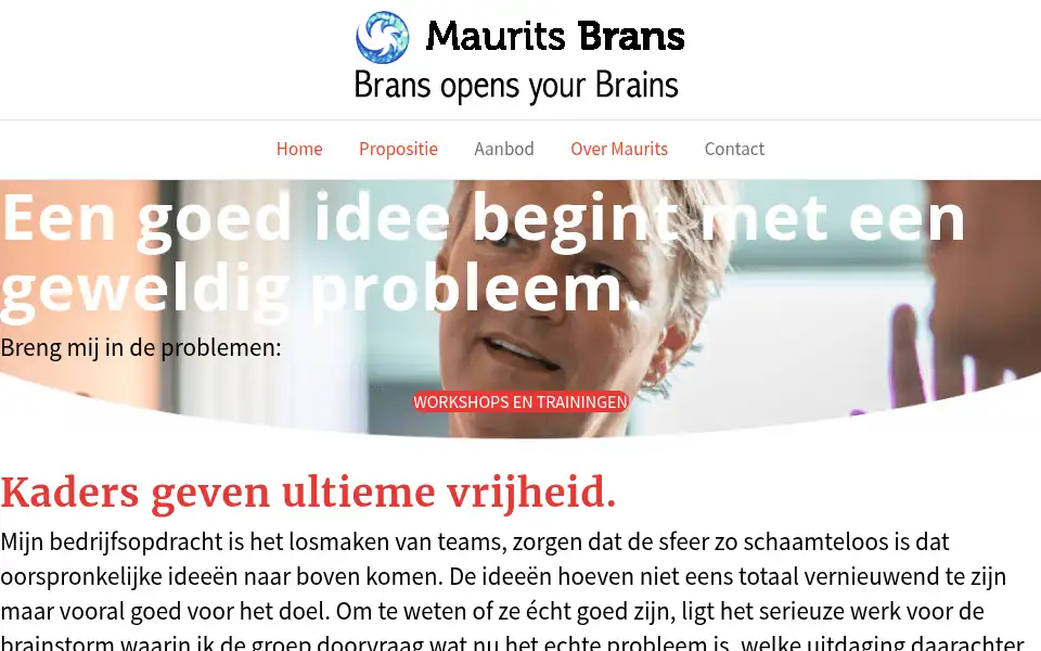 Screenshot of misterbrainstorm.nl