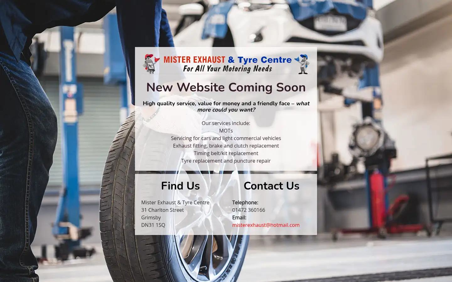 Screenshot of misterexhaust.co.uk
