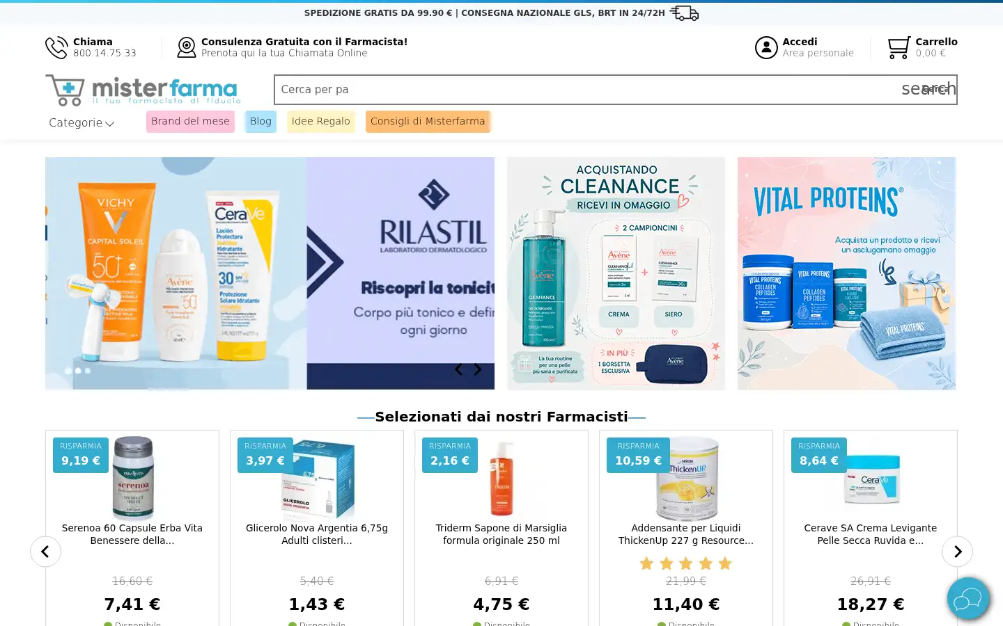 Screenshot of misterfarma.it