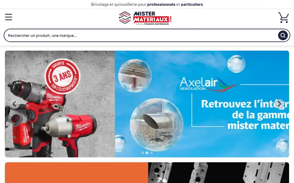 Screenshot of mistermateriaux.com