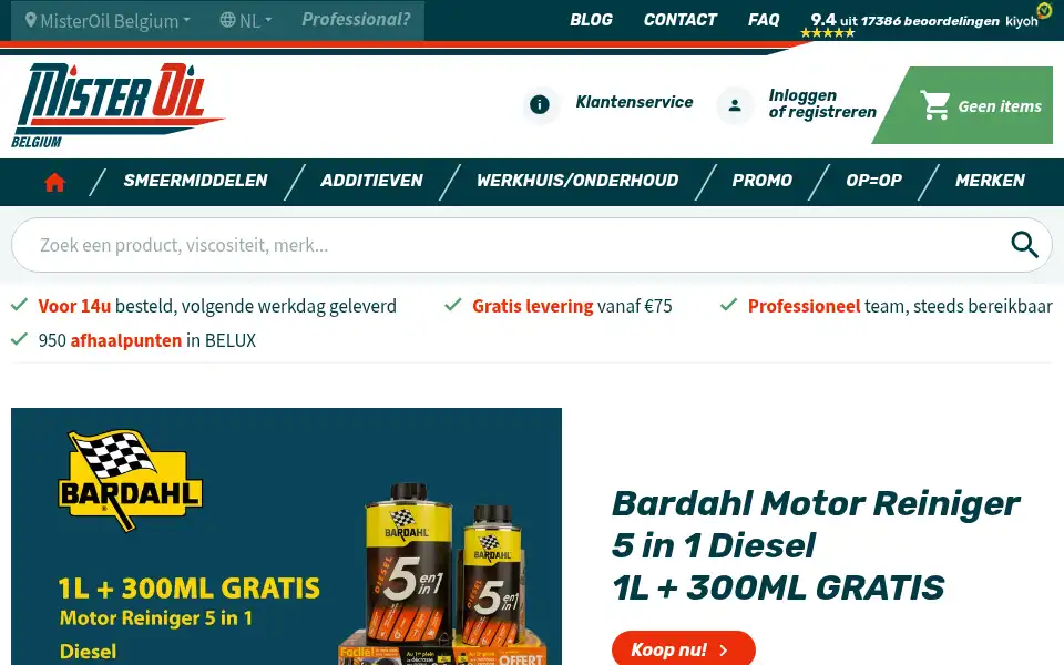 Screenshot of misteroil.be