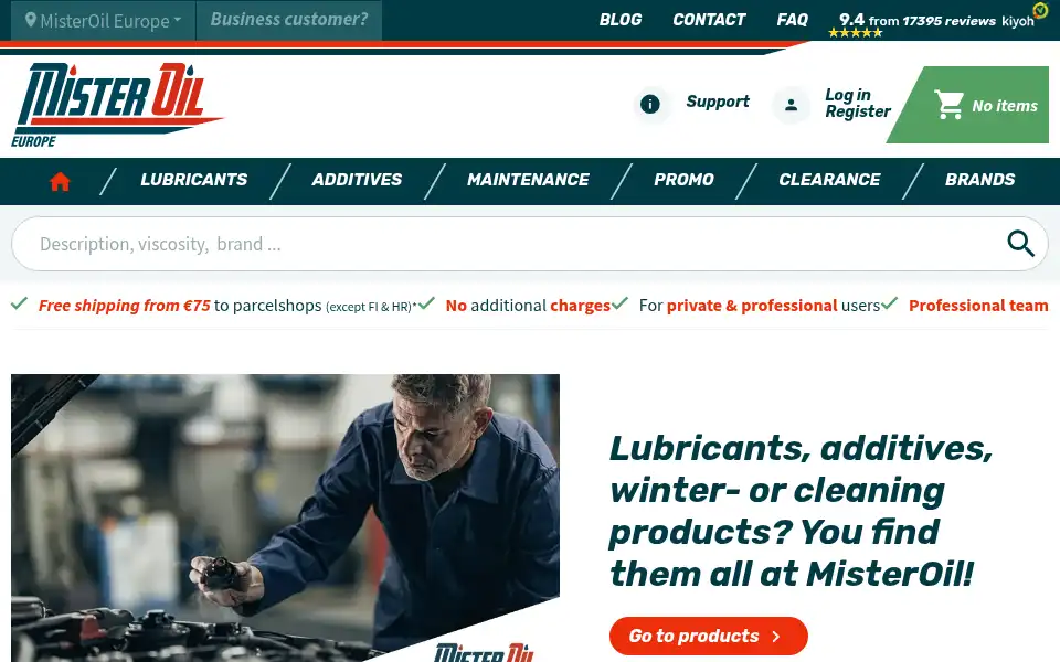 Screenshot of misteroil.eu