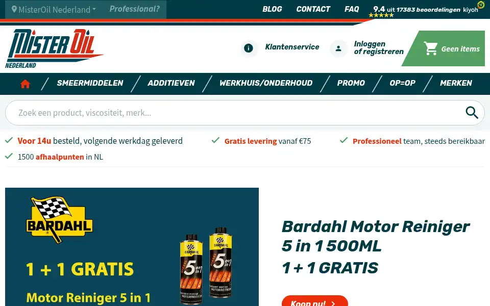 Screenshot of misteroil.nl