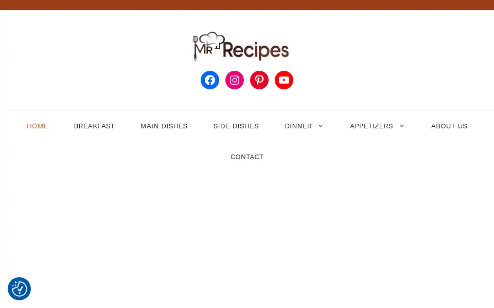 Screenshot of misterrecipes.com