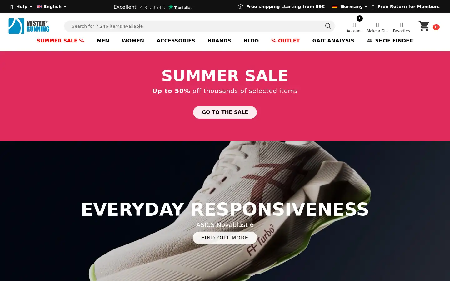 Screenshot of misterrunning.com