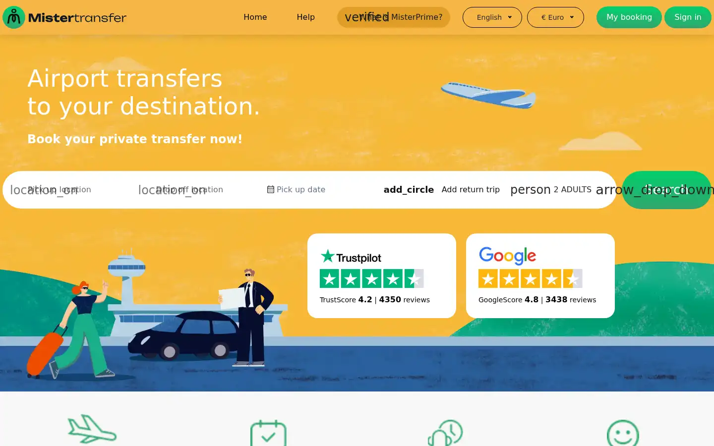 Screenshot of mistertransfer.com