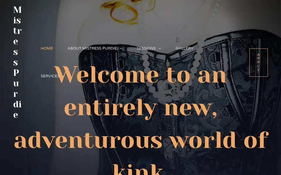 Screenshot of mistresspurdie.co.uk