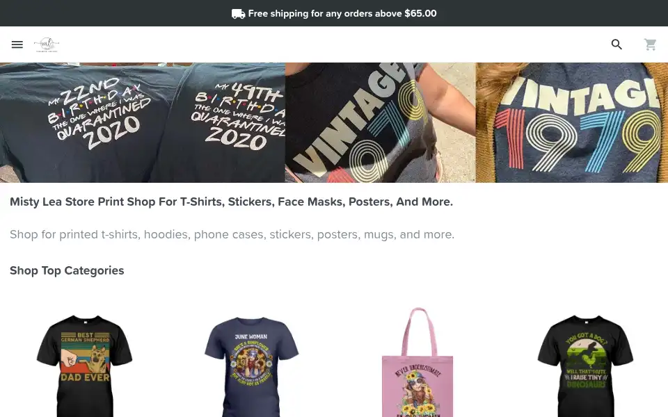 Screenshot of mistyleastore.com
