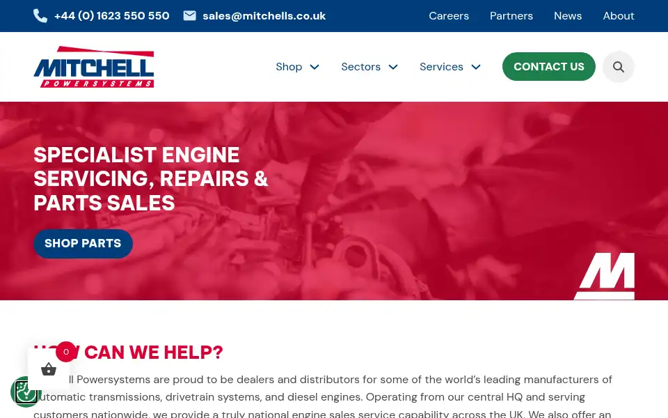 Screenshot of mitchells.co.uk