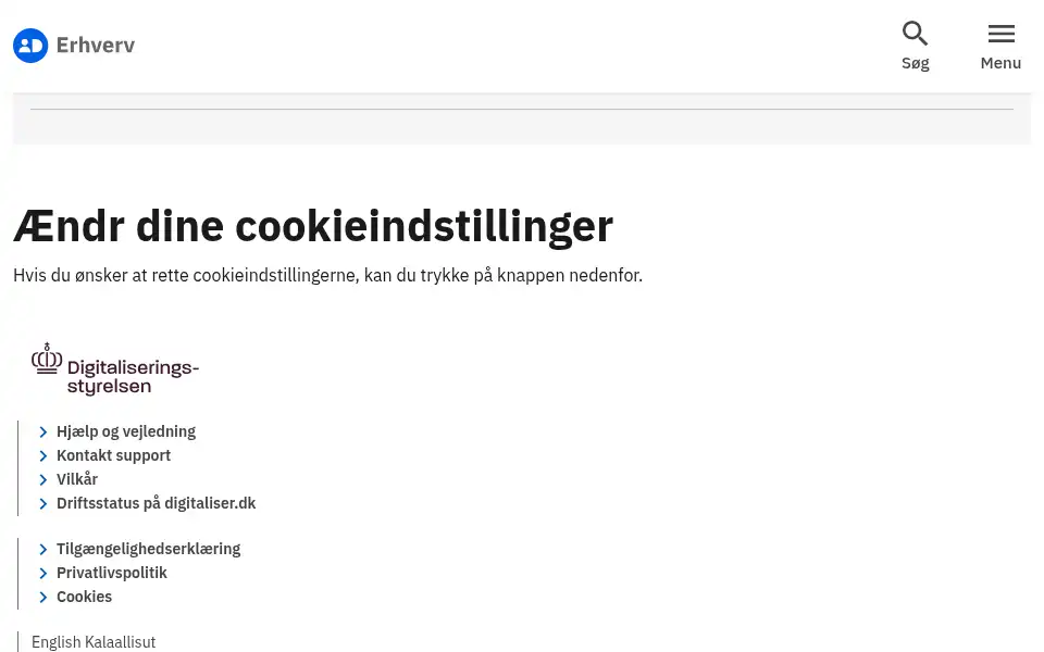 Screenshot of mitid-erhverv.dk